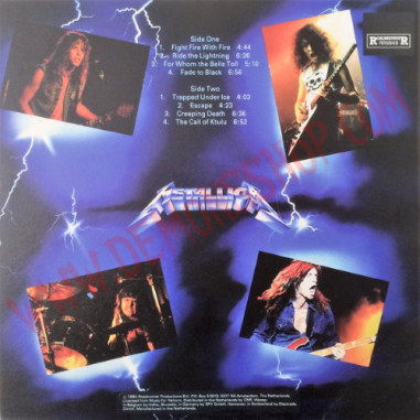 Vinilo LP Metallica Ride The Lightning