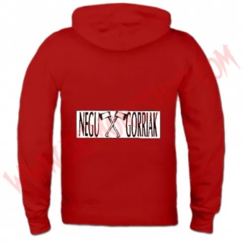 Sudadera Cremallera Negu Gorriak (Roja)