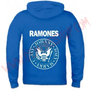 Sudadera Cremallera Ramones (Azul)