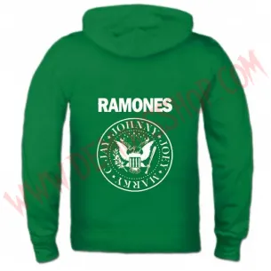 Sudadera Cremallera Ramones (Verde)