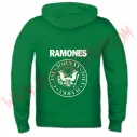 Sudadera Cremallera Ramones (Verde)