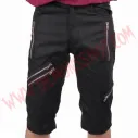 Pantalon Corto Punk Negro Cremalleras