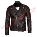 Chaqueta Cruzada Biker Marron
