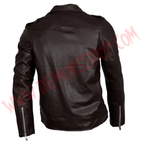 Chaqueta Cruzada Biker Marron