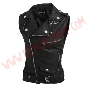 Chaleco Cruzado Biker Negro