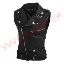 Chaleco Cruzado Biker Negro
