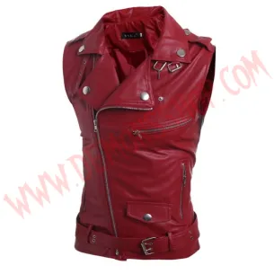 Chaleco Cruzado Biker Rojo