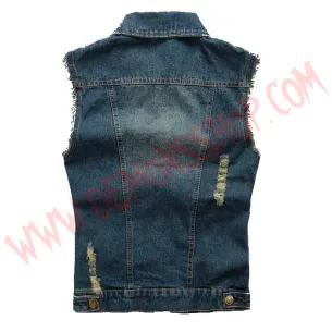 Chaleco Vaquero Azul Roturas 2