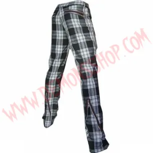 Pantalon Punk Zip Tartan Blanco 2