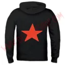 Sudadera Cremallera Estrella Roja (Negra)