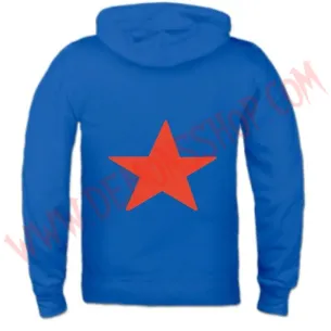 Sudadera Cremallera Estrella Roja (Azul)