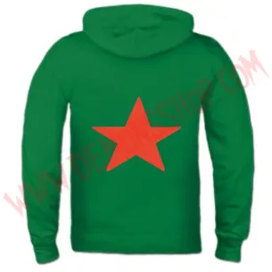 Sudadera Cremallera Estrella Roja (Verde)