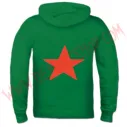 Sudadera Cremallera Estrella Roja (Verde)