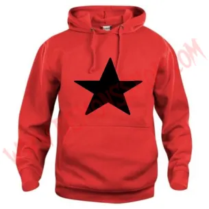 Sudadera Estrella Negra (Roja)