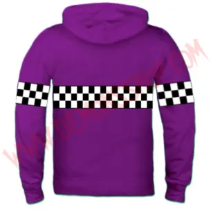 Sudadera Cremallera Ska Damero Morada 2