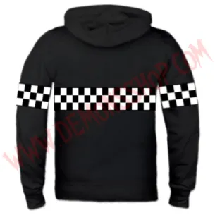 Sudadera Cremallera Ska Damero Negra 2
