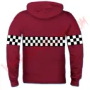 Sudadera Cremallera Ska Damero Granate