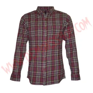 Camisa ML Brushed Flannel Cuadros Granate