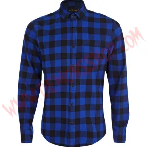 Camisa Cuadros Azul y Negra