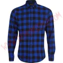 Camisa Cuadros Azul y Negra