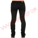 Pantalon Elastico Pitillo Pinstriped