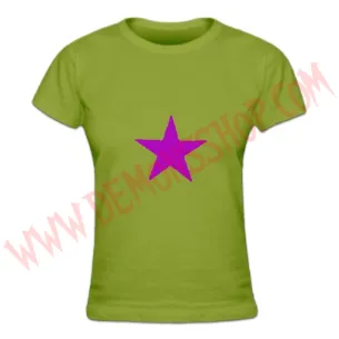 Camiseta Chica MC Estrella Morada