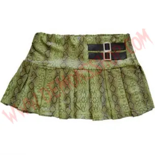 Minifalda Fake Snake with 2 Buckles