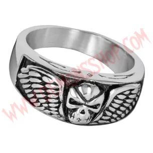 Anillo Winged Skull