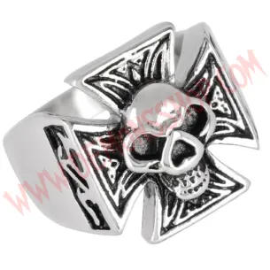 Anillo Iron Cross Skull