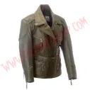 Chaqueta de Cuero Bianca Waxy