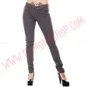 Pantalon Elastico Pitillo Vaquero Gris