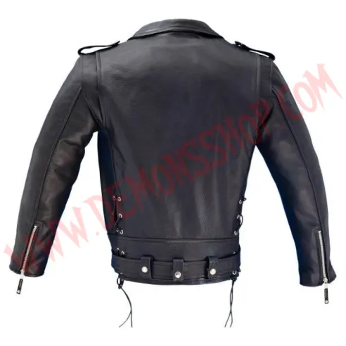 Chaqueta de Cuero Cruzada