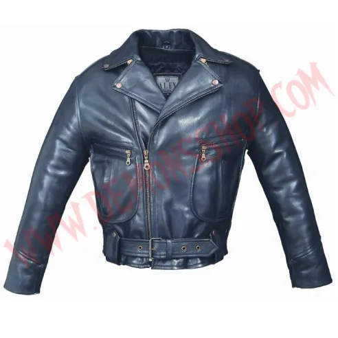 Chaqueta de Cuero Cruzada Ohio