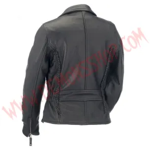 Chaqueta Mujer de Cuero Cruzada Trenzada 2