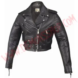 Chaqueta Mujer de Cuero Cruzada Torera