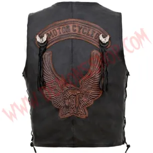 Chaleco de Cuero Motorcycle Aguila
