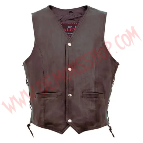 Chaleco de Cuero Motorcycle Route 66