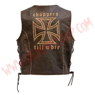 Chaleco de Cuero Chopper Waxy