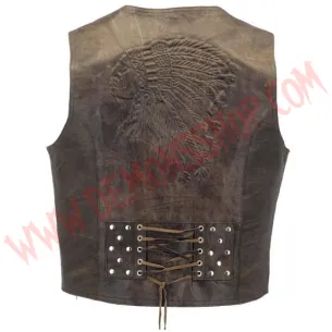 Chaleco de Cuero Indio Waxy