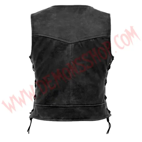 Chaleco Mujer de Cuero Cooper Negro