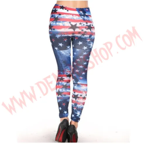 Leggings American Flag Tie Dye