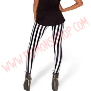 Leggings Rayas Blancas Gruesas 2
