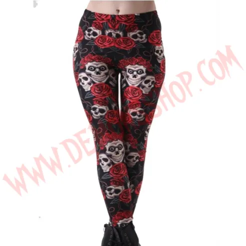 Leggings Skull Flower