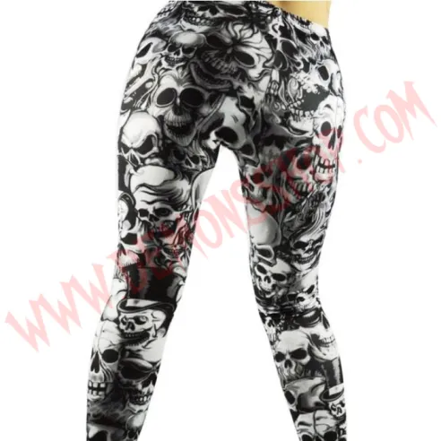Leggings Skull Negro