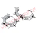 Pendientes Spikes Plateados