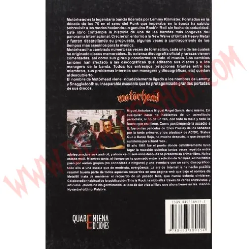 Libro Motorhead - sin remordimientos