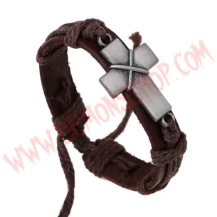 Pulsera Cross X Marron