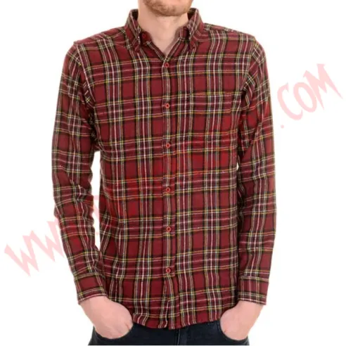 Camisa ML Brushed Flannel Cuadros Granate