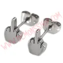Pendientes Dedo Fuck plateado