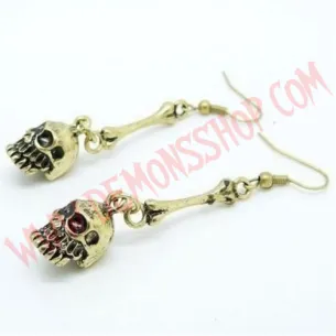 Pendientes Skulls Dorados 2